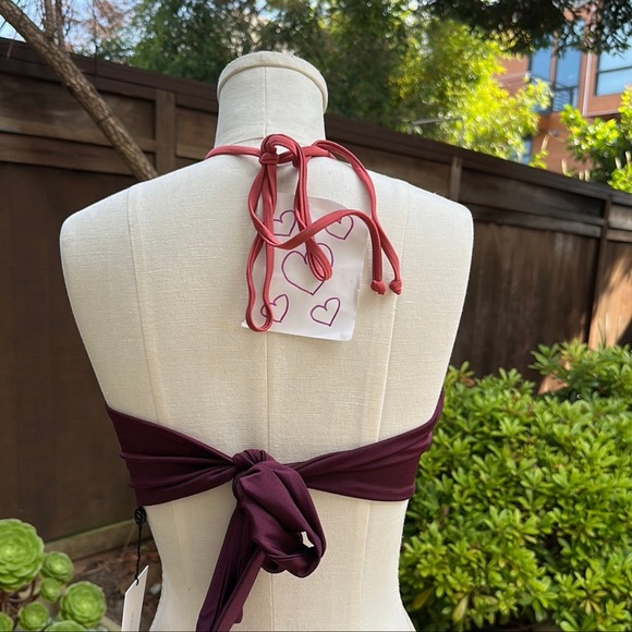 Series the Label IRO GATHERED TOP in Wine - Picture 6 of 6